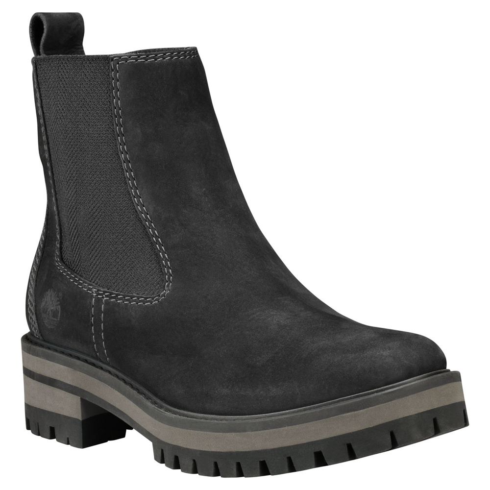 Botas de Seguridad Timberland Mujer Courmayeur Valley Negras - Chile CJP-342618